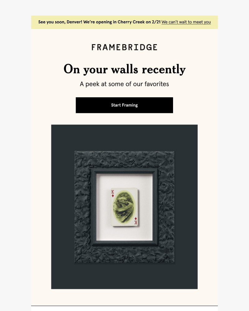 Screenshot of email sent to a Fleur & Bee Customer