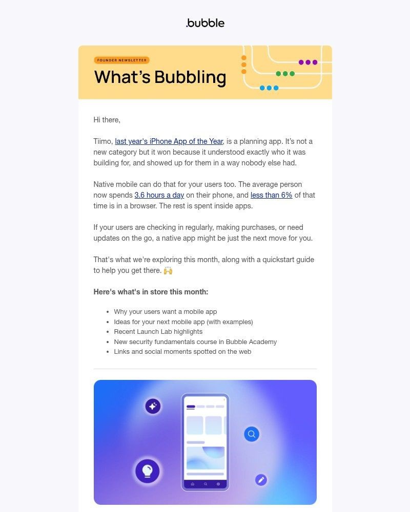 Screenshot of email with subject /media/emails/whats-bubbling-could-now-be-the-best-time-to-launch-a-mobile-app-f607da-cropped-7f2ea7d9.jpg