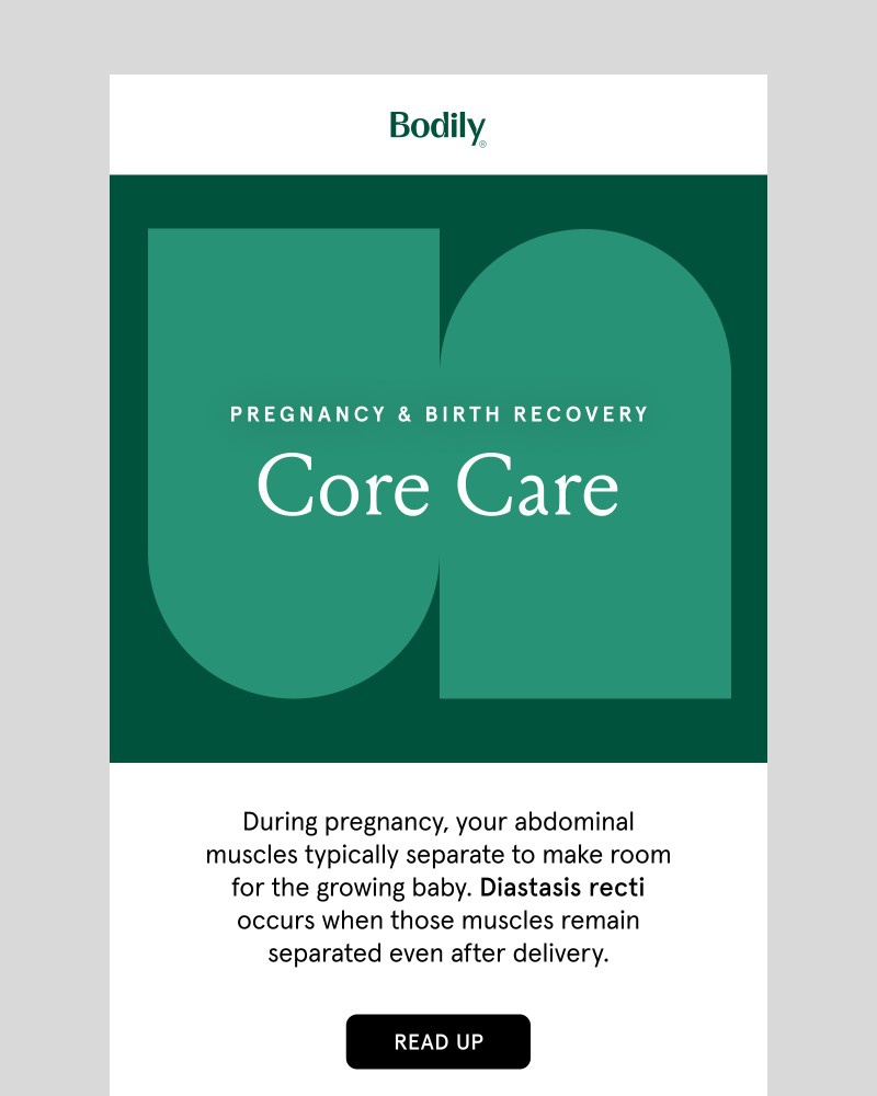 Screenshot of email sent to a Bodily Newsletter subscriber