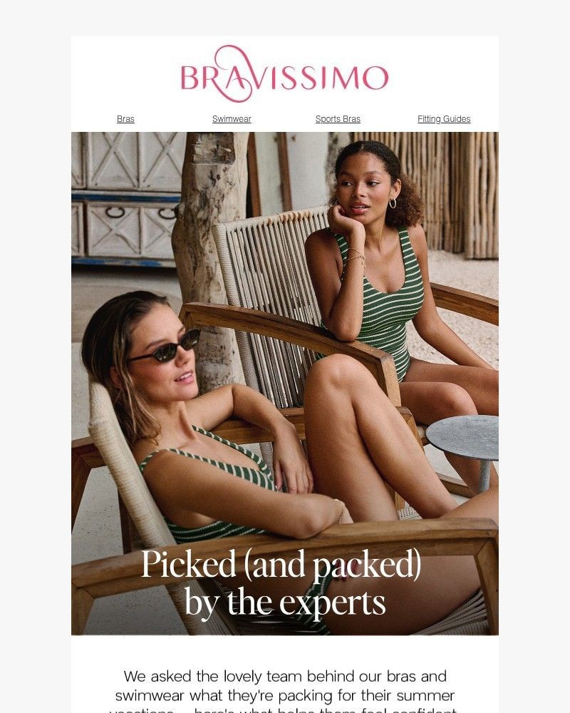 Screenshot of email sent to a Bravissimo Newsletter subscriber