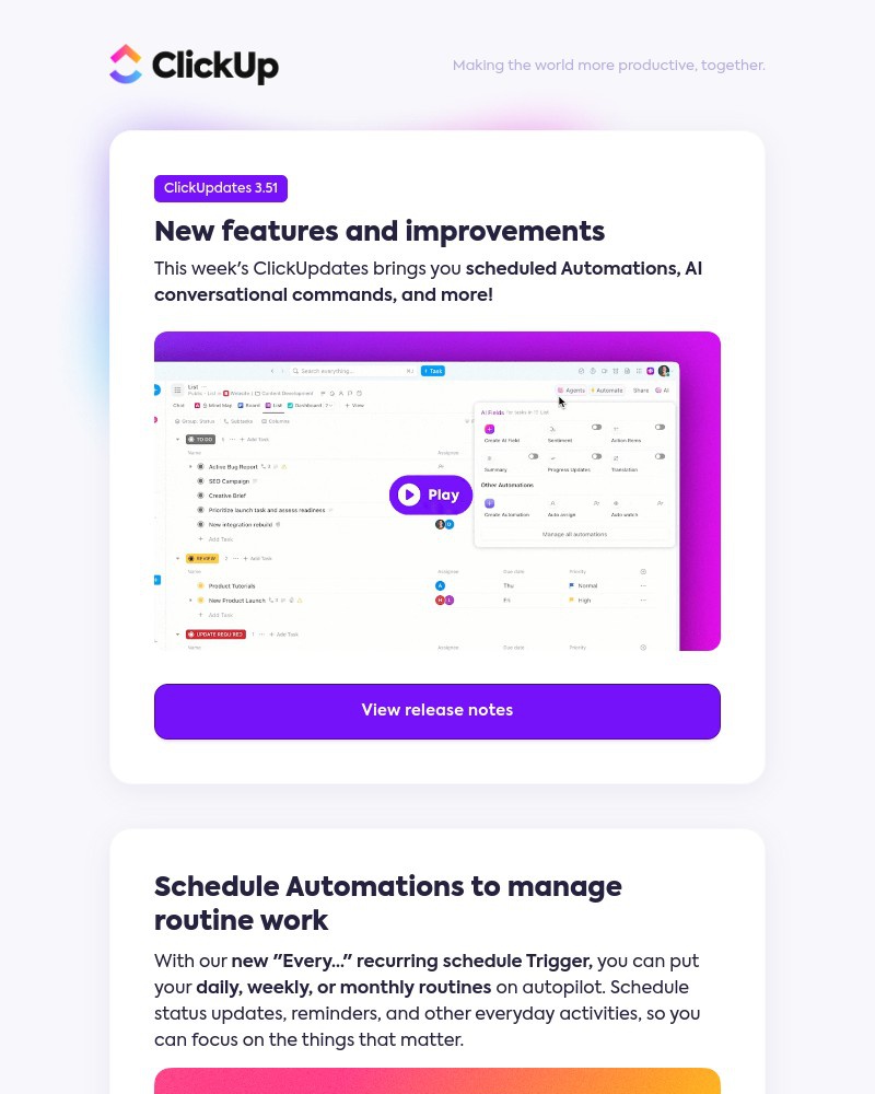 Screenshot of email with subject /media/emails/whats-new-in-clickup-scheduled-automations-ai-conversational-commands-and-more-24_jTfjF3q.jpg