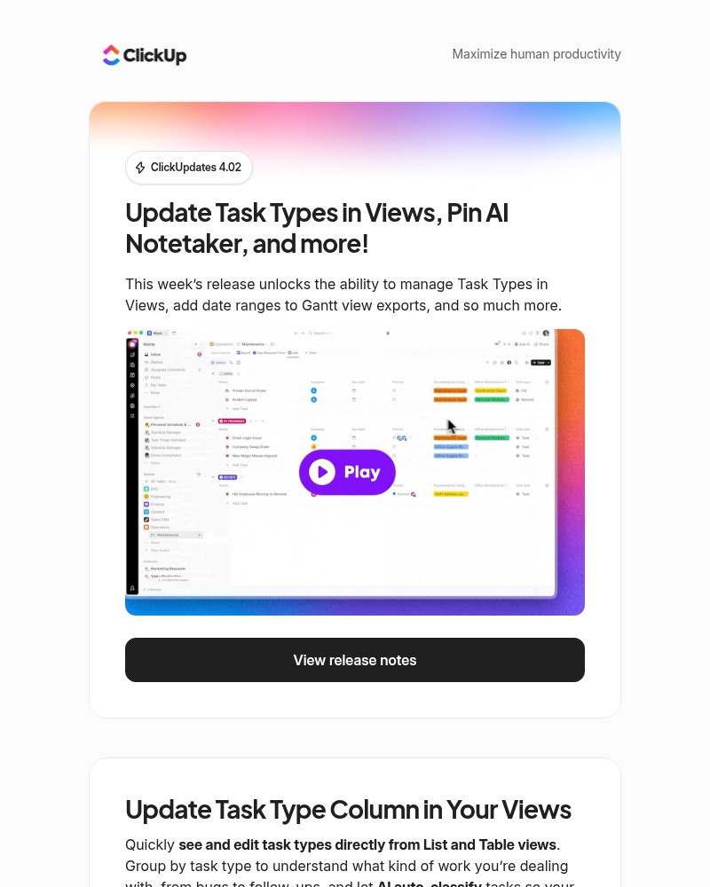 Screenshot of email with subject /media/emails/whats-new-in-clickup-task-types-in-views-pin-ai-notetaker-updates-to-gantt-view-e_dfgghTj.jpg
