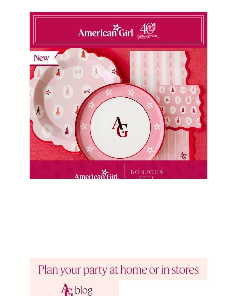 Screenshot of email sent to a American Girl Newsletter subscriber