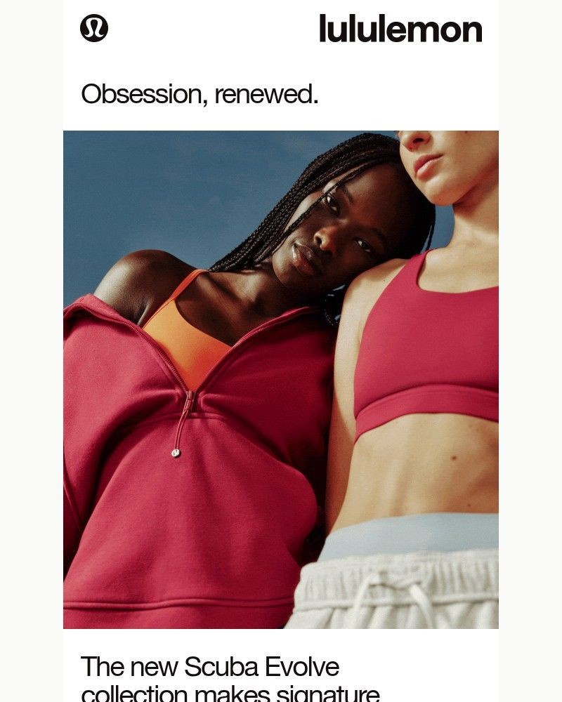 Screenshot of email sent to a Lululemon Registered user