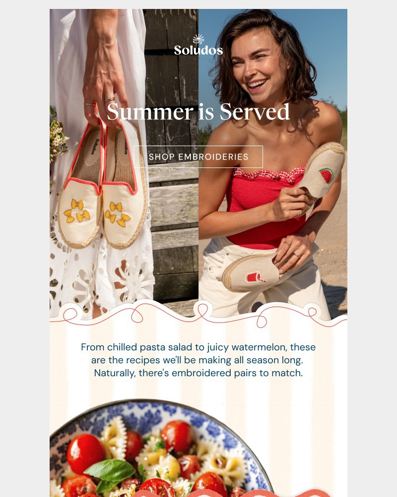 Screenshot of email sent to a Soludos Newsletter subscriber