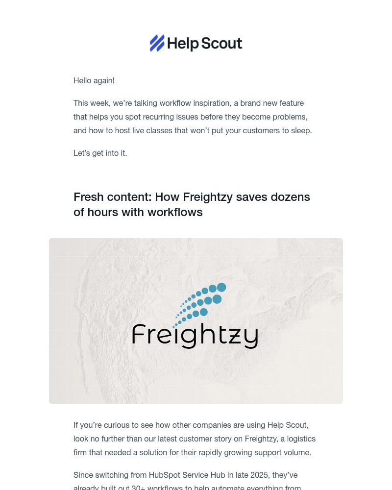 Screenshot of email sent to a Help Scout Trial user