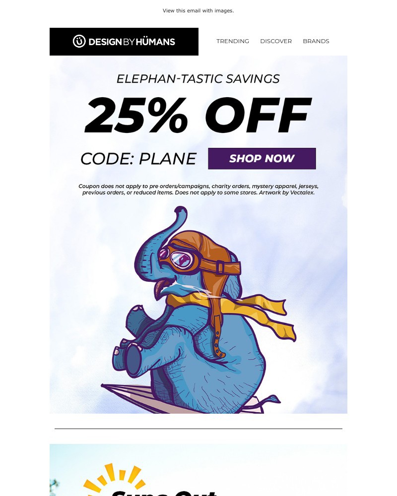 Screenshot of email with subject /media/emails/when-elephants-fly-25-off-1ea4d8-cropped-4dab5053.jpg