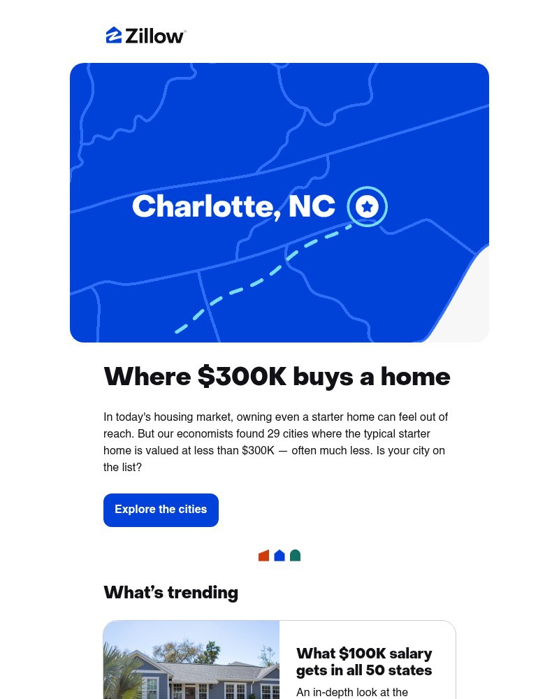 Screenshot of email sent to a Zillow Registered user