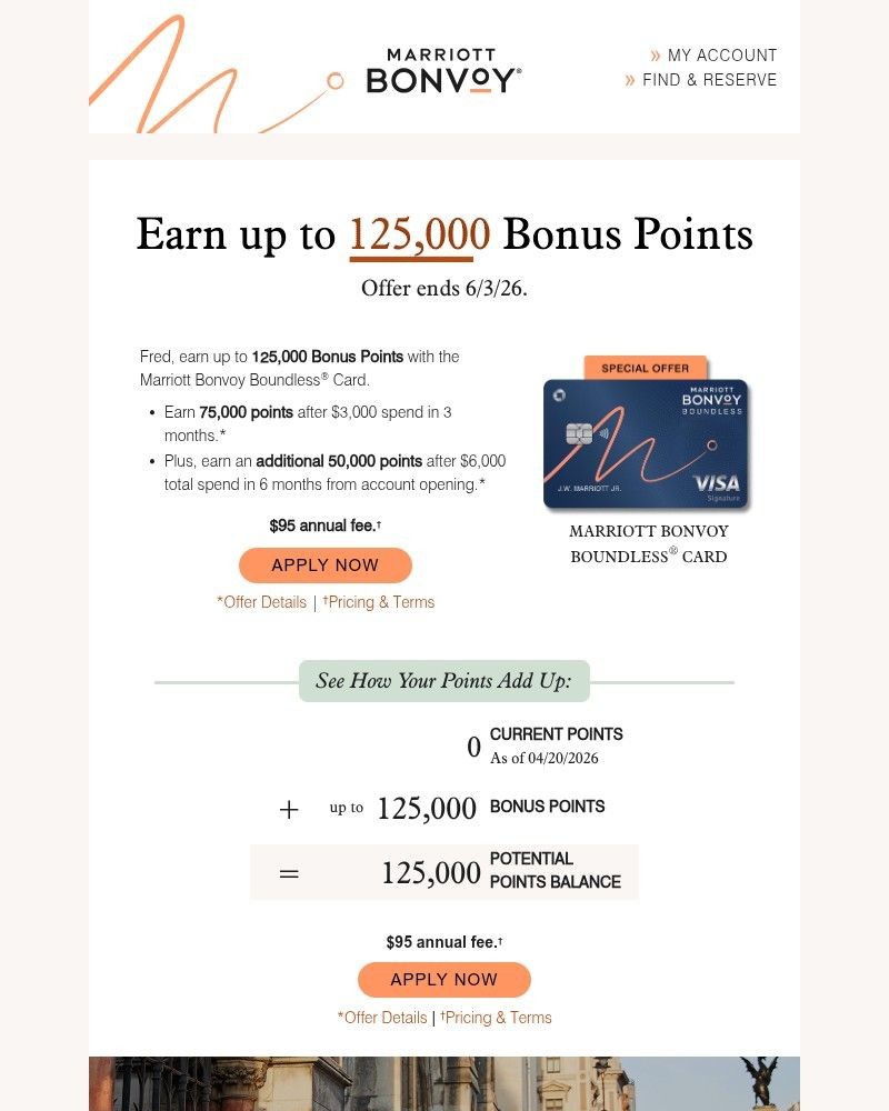 Screenshot of email sent to a Marriott Registered user