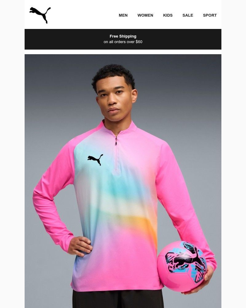 Screenshot of email sent to a Puma Newsletter subscriber