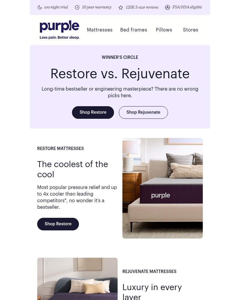 Screenshot of email sent to a Purple Cart abandoner