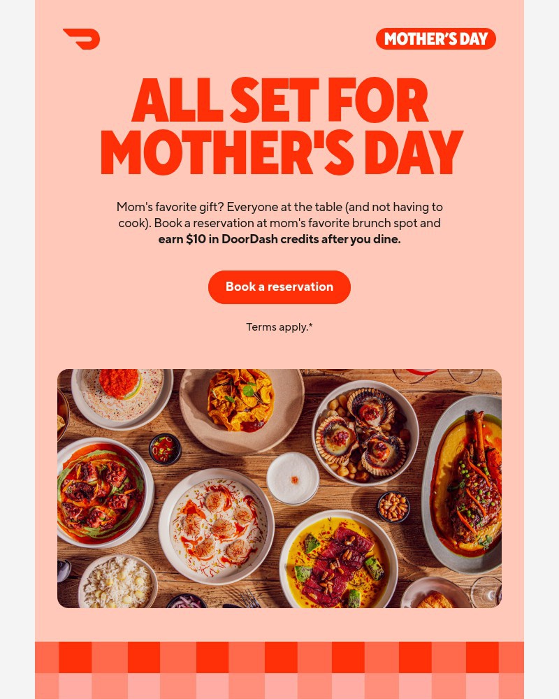 Screenshot of email sent to a DoorDash Registered user