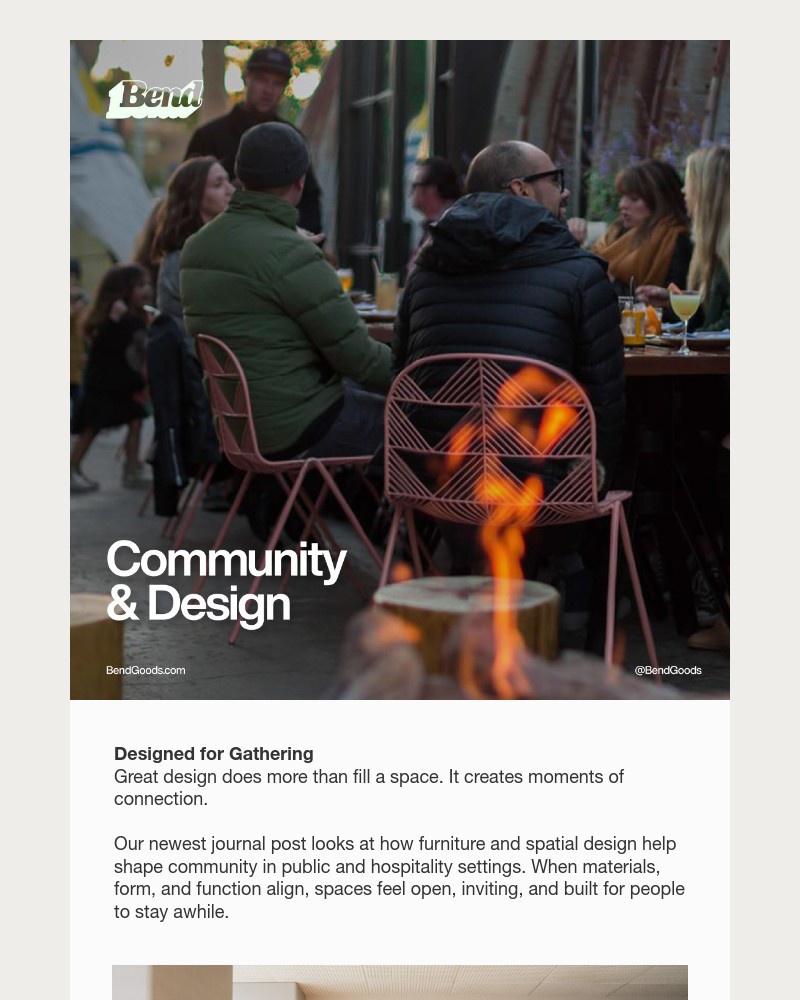 Screenshot of email sent to a Bend Newsletter subscriber