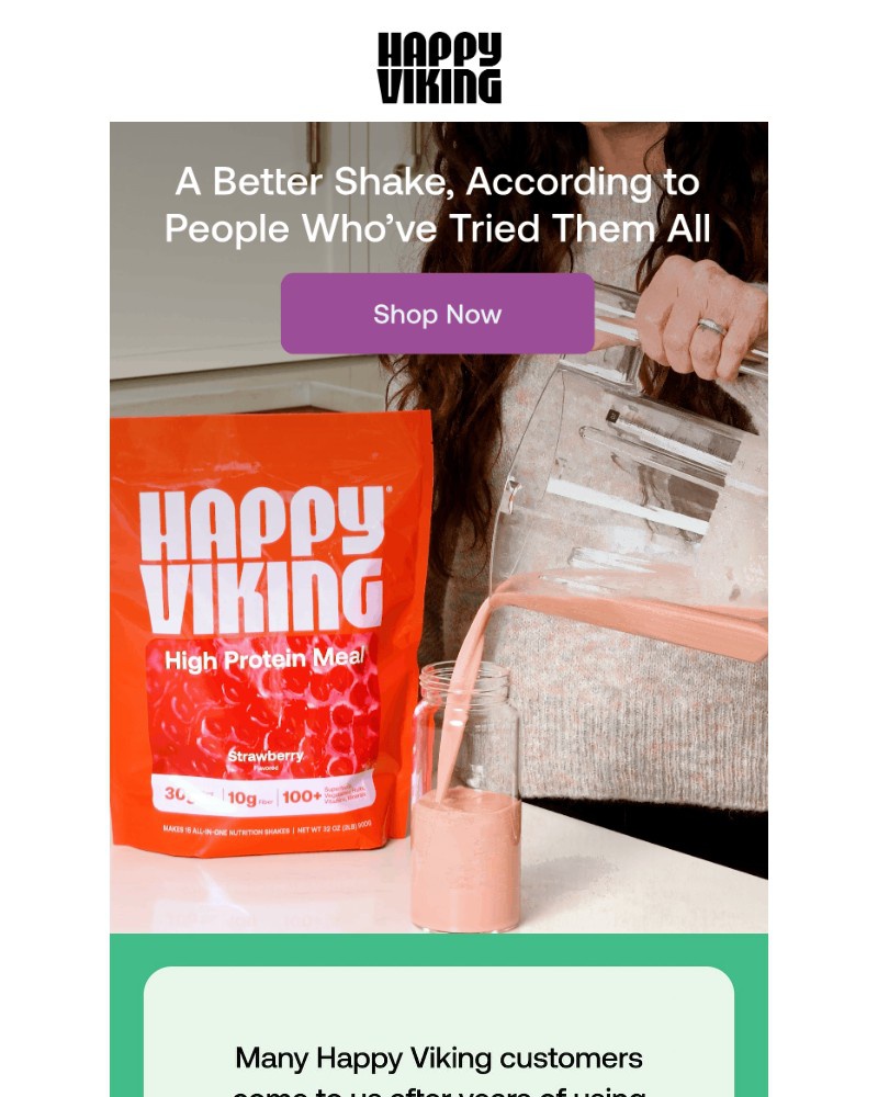 Screenshot of email sent to a Happy Viking Newsletter subscriber