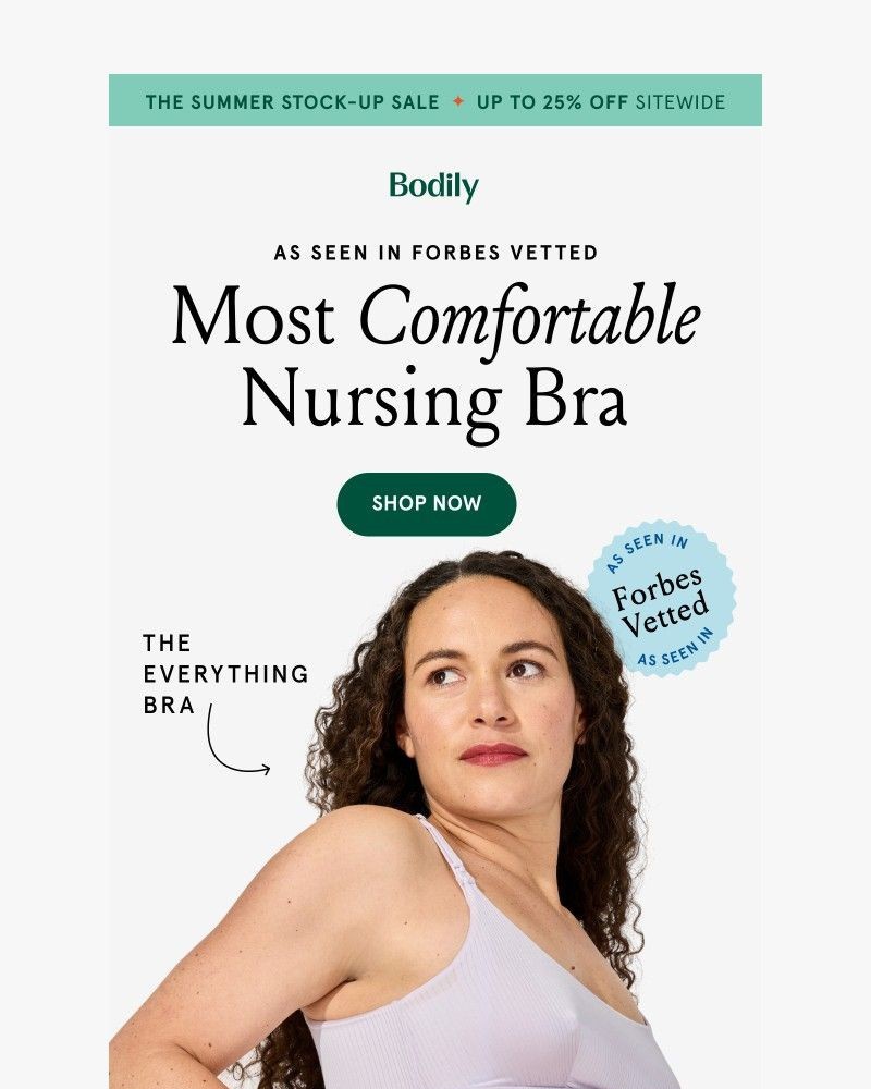 Screenshot of email sent to a Bodily Newsletter subscriber