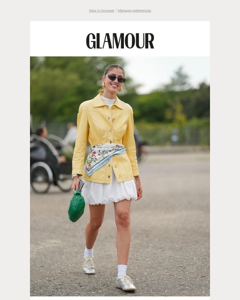 Screenshot of email sent to a Glamour Newsletter subscriber