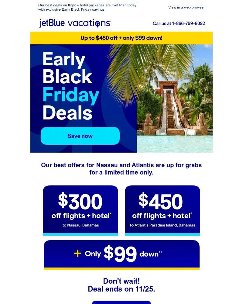 Screenshot of email sent to a JetBlue Registered user