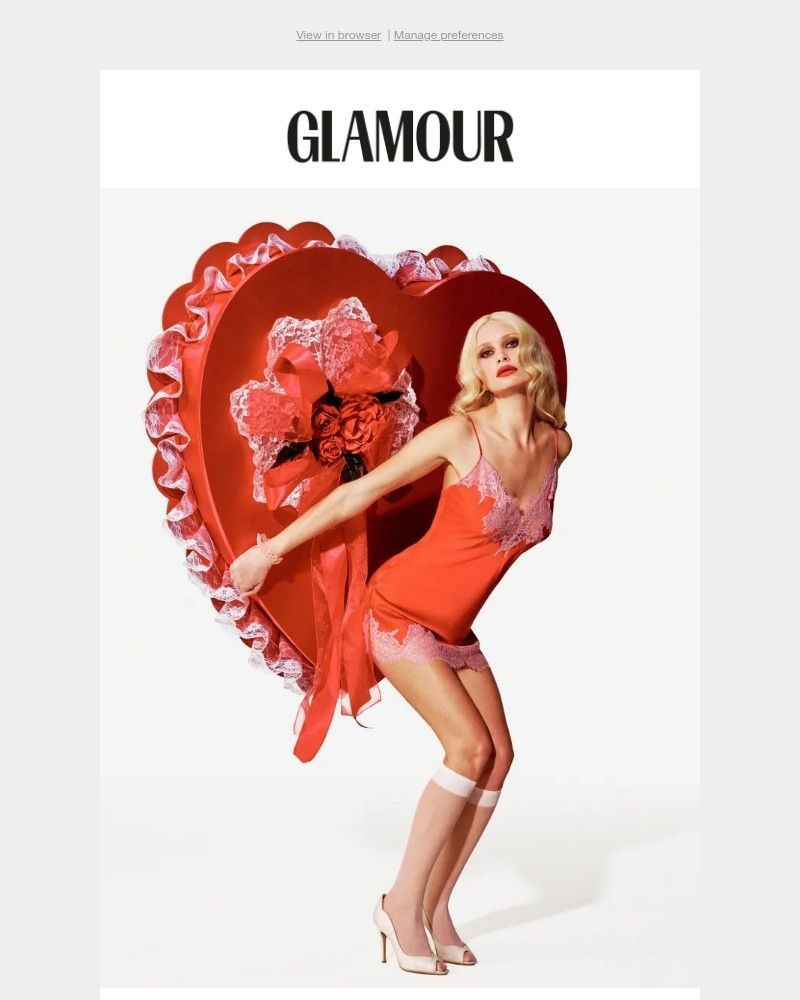 Screenshot of email sent to a Glamour Newsletter subscriber