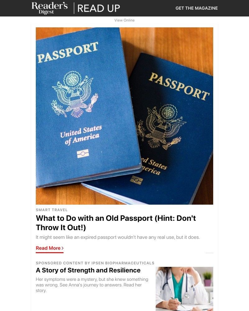 Screenshot of email with subject /media/emails/why-you-should-never-throw-out-an-old-passport-09cbe3-cropped-432015d0.jpg