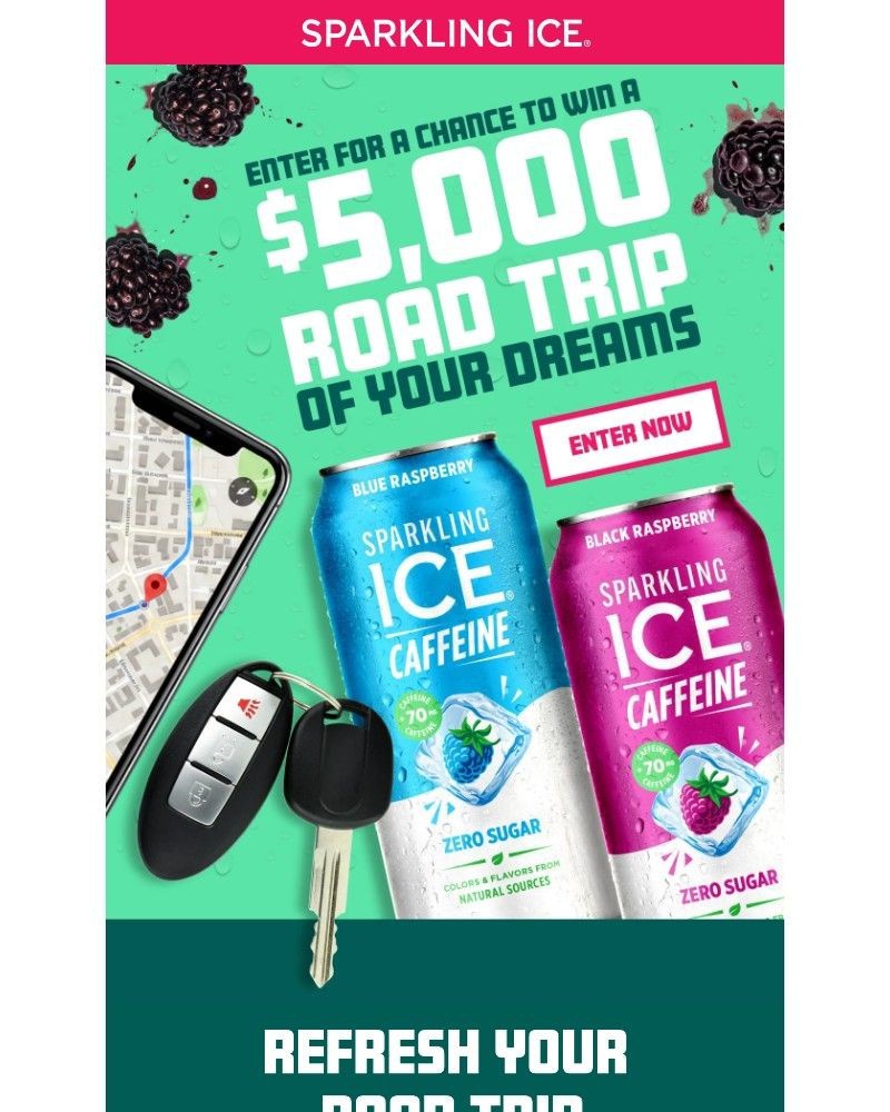 Screenshot of email sent to a Sparkling Ice Registered user