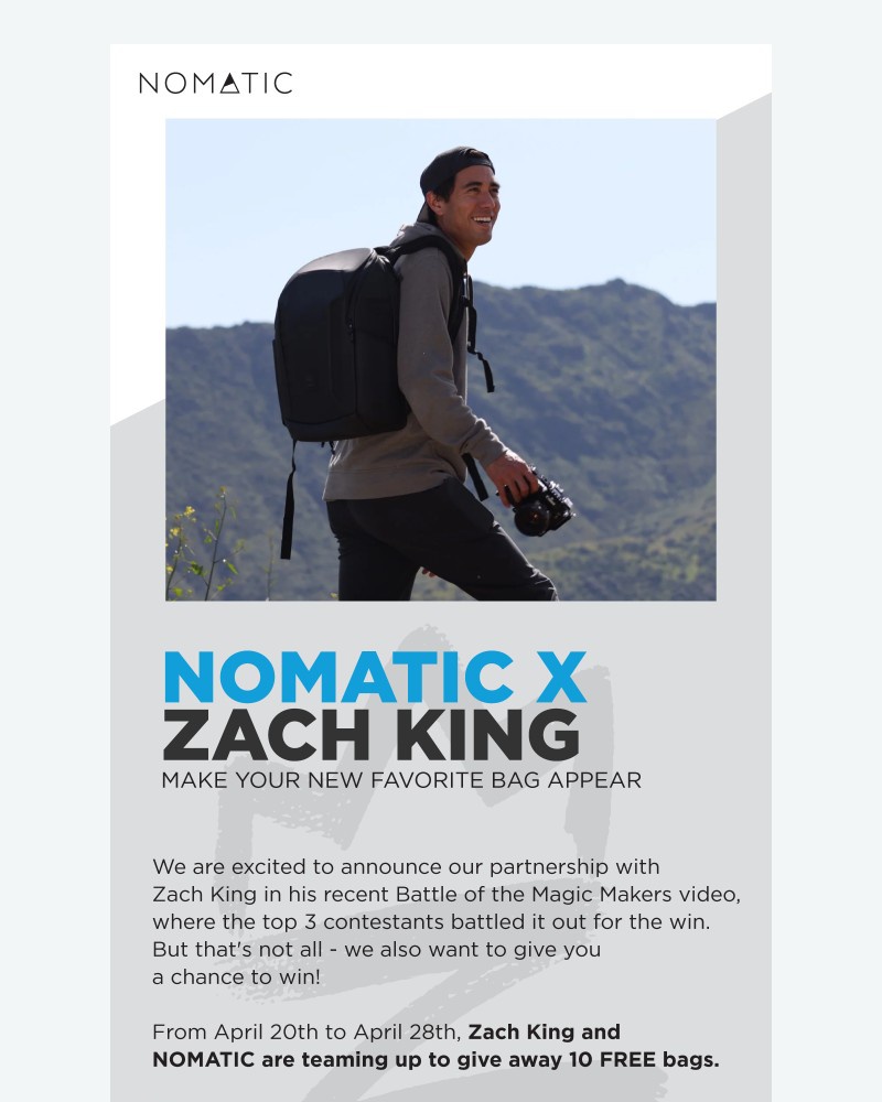 Screenshot of email with subject /media/emails/win-a-free-nomatic-bag-with-zach-king-42ecb0-cropped-40f09226.jpg