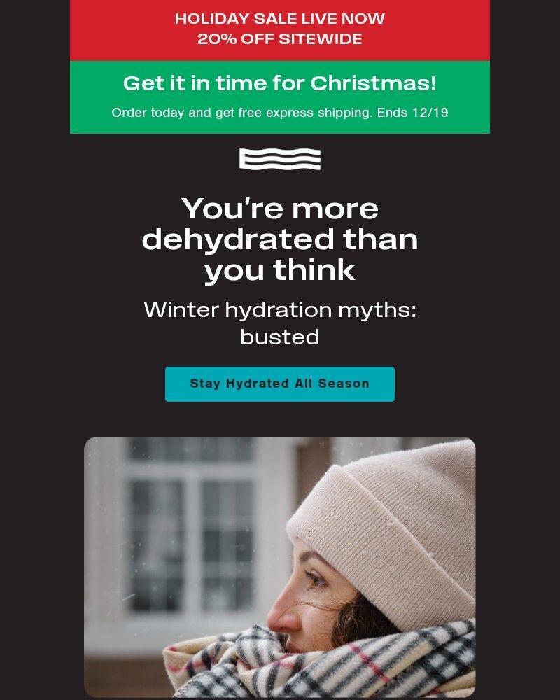 Screenshot of email sent to a Echo Water Newsletter subscriber