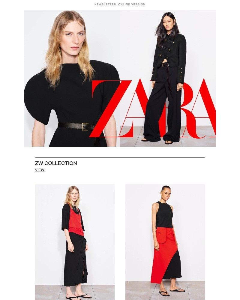 Screenshot of email sent to a Zara Registered user