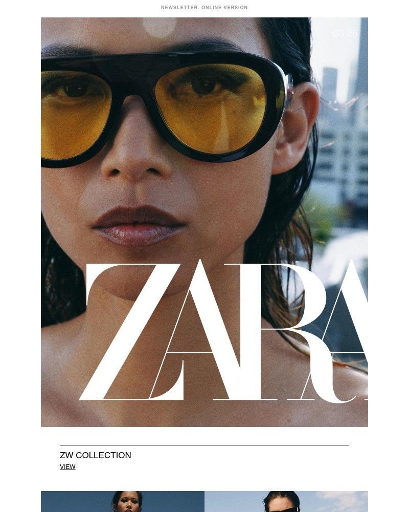 Screenshot of email sent to a Zara Registered user