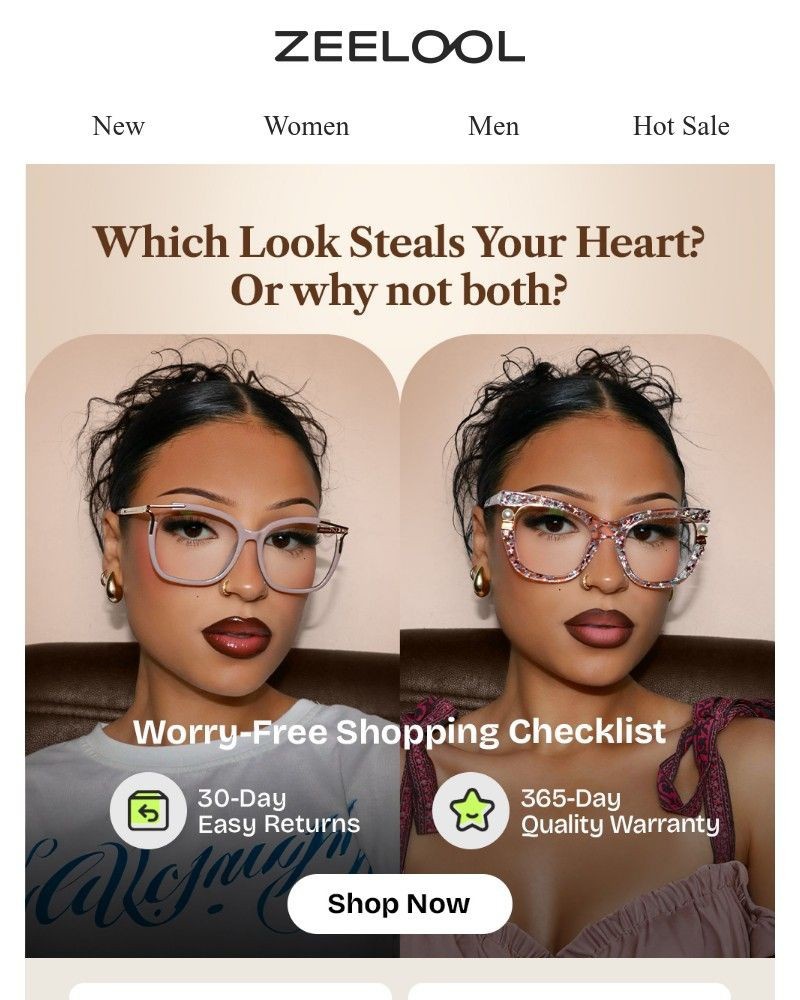 Screenshot of email sent to a Zeelool Newsletter subscriber