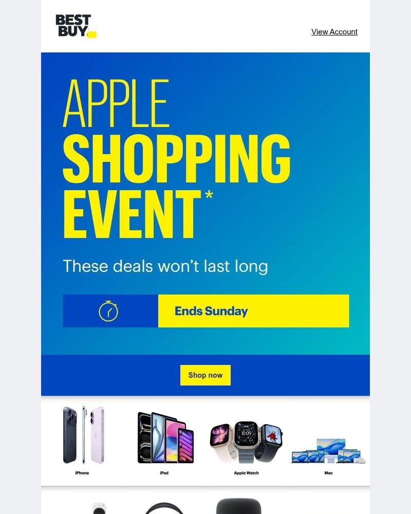Screenshot of email sent to a Best Buy Newsletter subscriber
