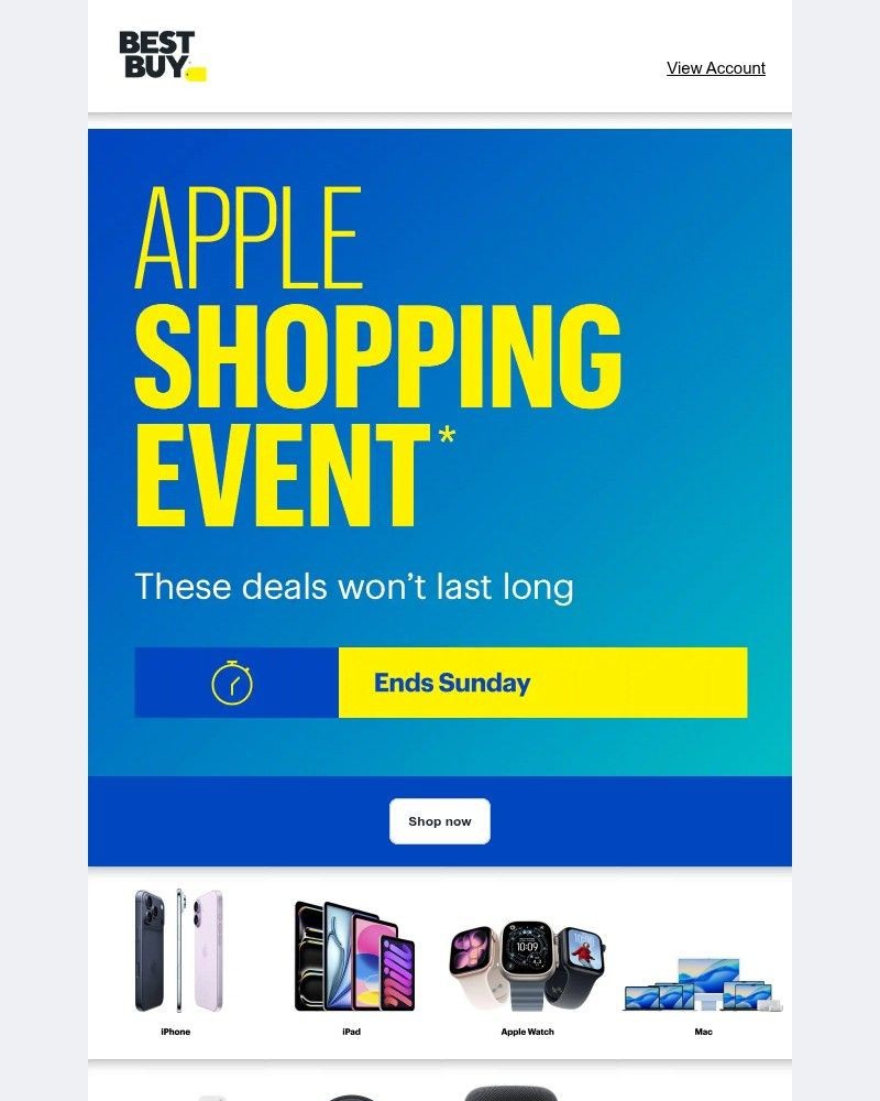 Screenshot of email sent to a Best Buy Newsletter subscriber