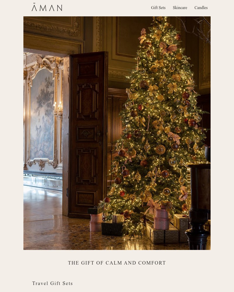 Screenshot of email sent to a Aman Resorts Newsletter subscriber