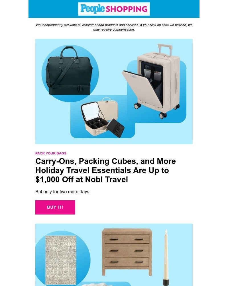 Screenshot of email sent to a People Newsletter subscriber