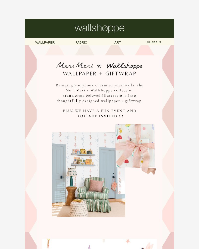 Screenshot of email sent to a Wallshoppe Cart abandoner