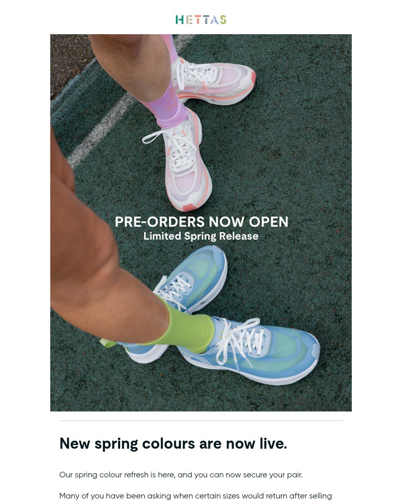 Screenshot of email sent to a Hettas Newsletter subscriber