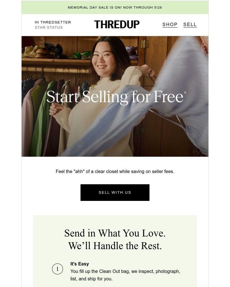 Screenshot of email sent to a Mercari Registered user