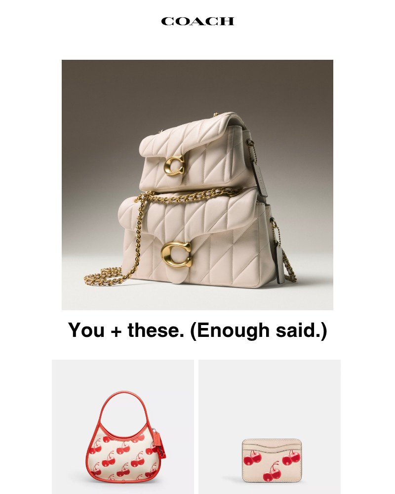 Screenshot of email sent to a Coach Newsletter subscriber