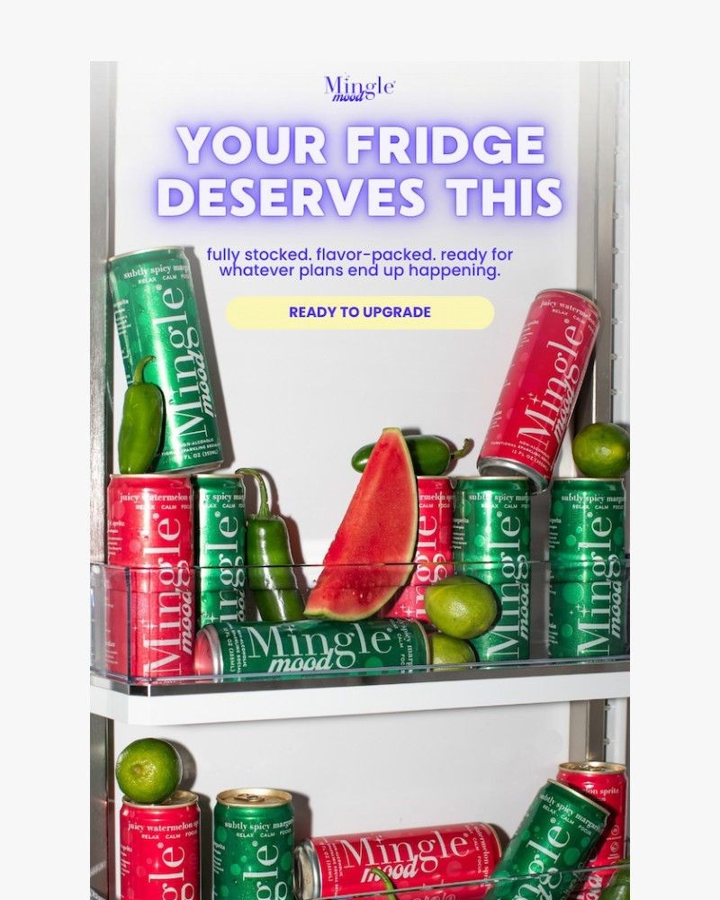 Screenshot of email sent to a Mingle Mocktails Newsletter subscriber