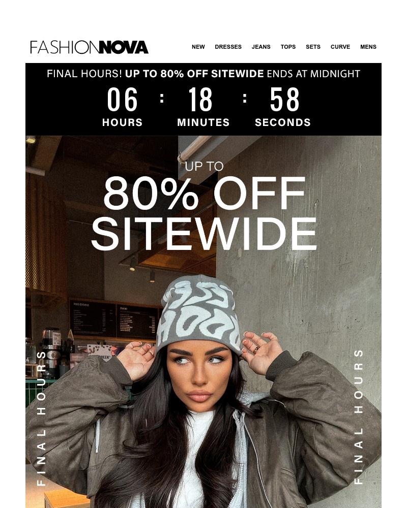 Screenshot of email sent to a Fashion Nova Registered user