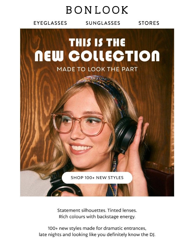 Screenshot of email sent to a Bonlook Newsletter subscriber