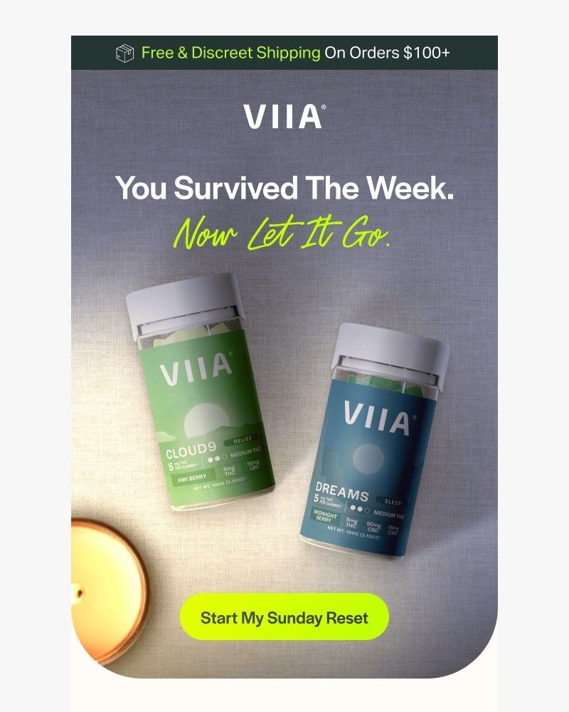 Screenshot of email sent to a VIIA Newsletter subscriber