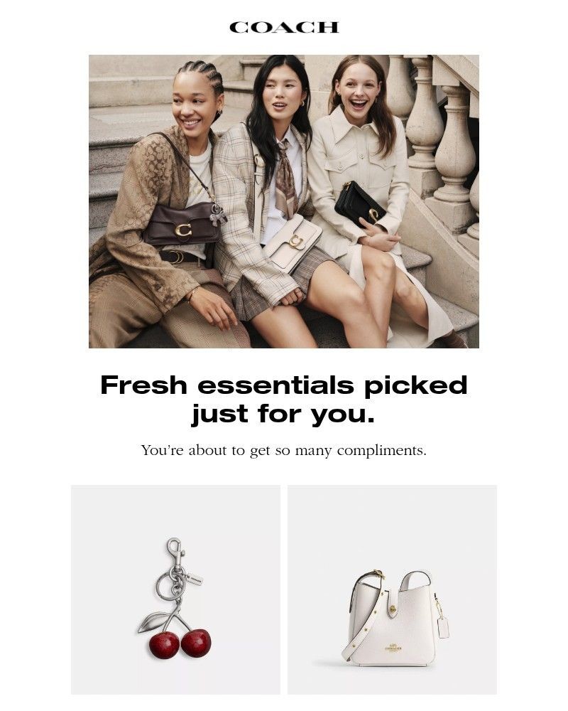 Screenshot of email sent to a Coach Newsletter subscriber