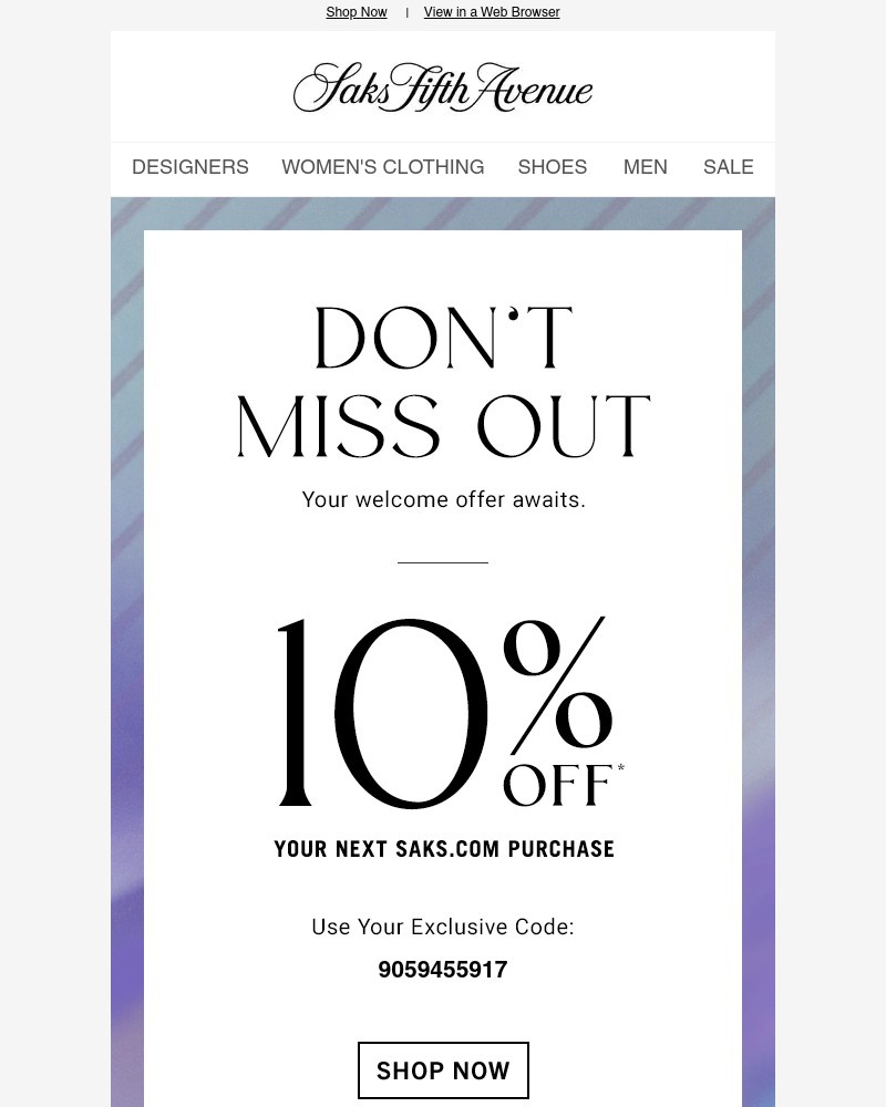 Screenshot of email with subject /media/emails/your-10-off-welcome-offer-awaits-988cbd-cropped-e72d2df5.jpg