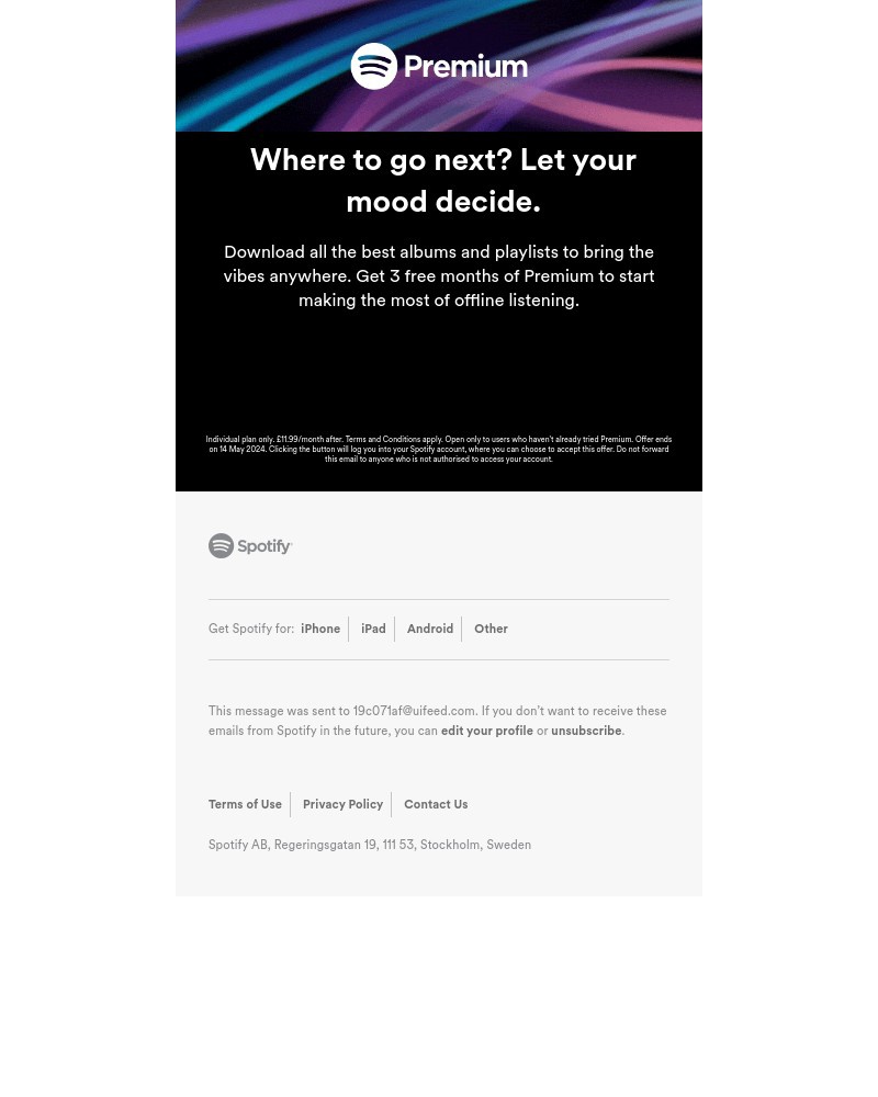 Screenshot of email with subject /media/emails/your-3-months-of-spotify-premium-for-0-are-waiting-3b537b-cropped-77100141.jpg