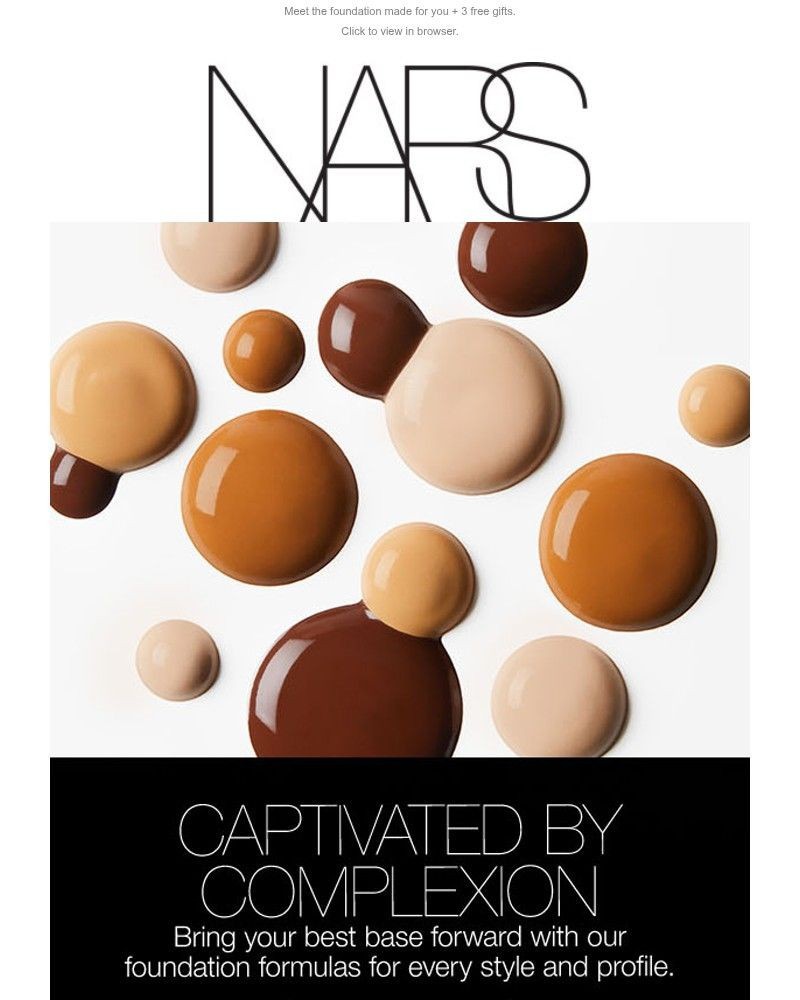 Screenshot of email sent to a Nars Cosmetics Newsletter subscriber
