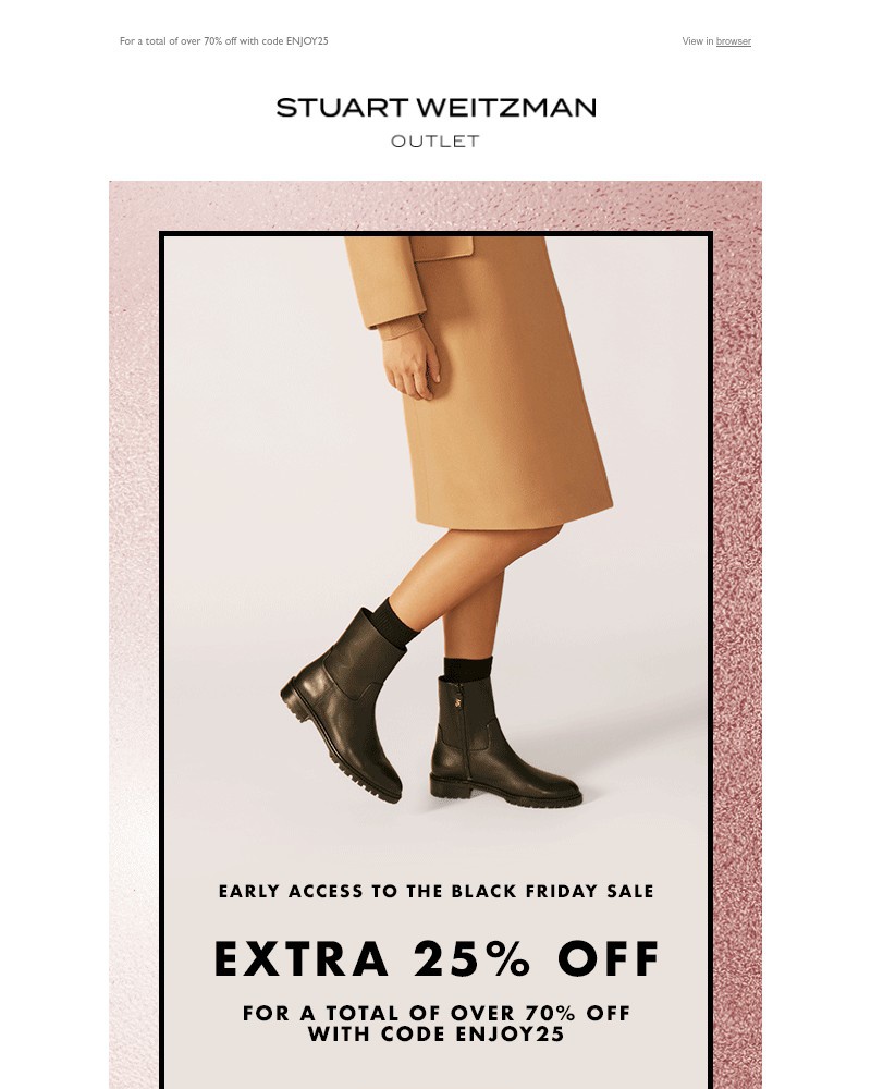 Screenshot of email with subject /media/emails/your-black-friday-sale-early-access-extra-25-off-shoes-starts-now-d8cebc-cropped-eb0d708e.jpg