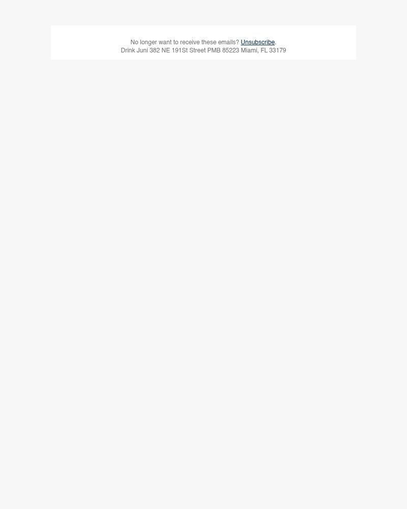 Screenshot of email sent to a Juni Newsletter subscriber