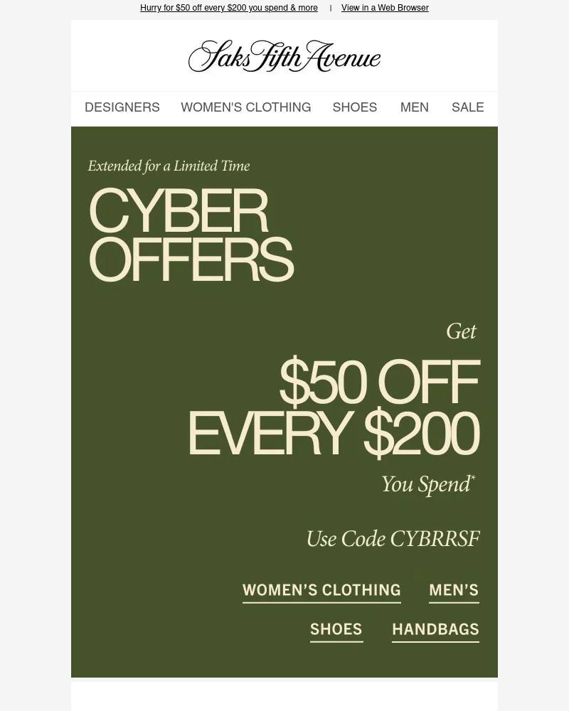 Screenshot of email with subject /media/emails/your-cyber-reminder-get-50-off-every-200-shop-up-to-70-off-designer-styles-2faec8_8U5ouOF.jpg