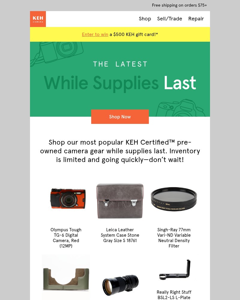 Screenshot of email with subject /media/emails/your-dream-camera-gear-is-almost-out-of-stock-1201bc-cropped-60b1e899.jpg
