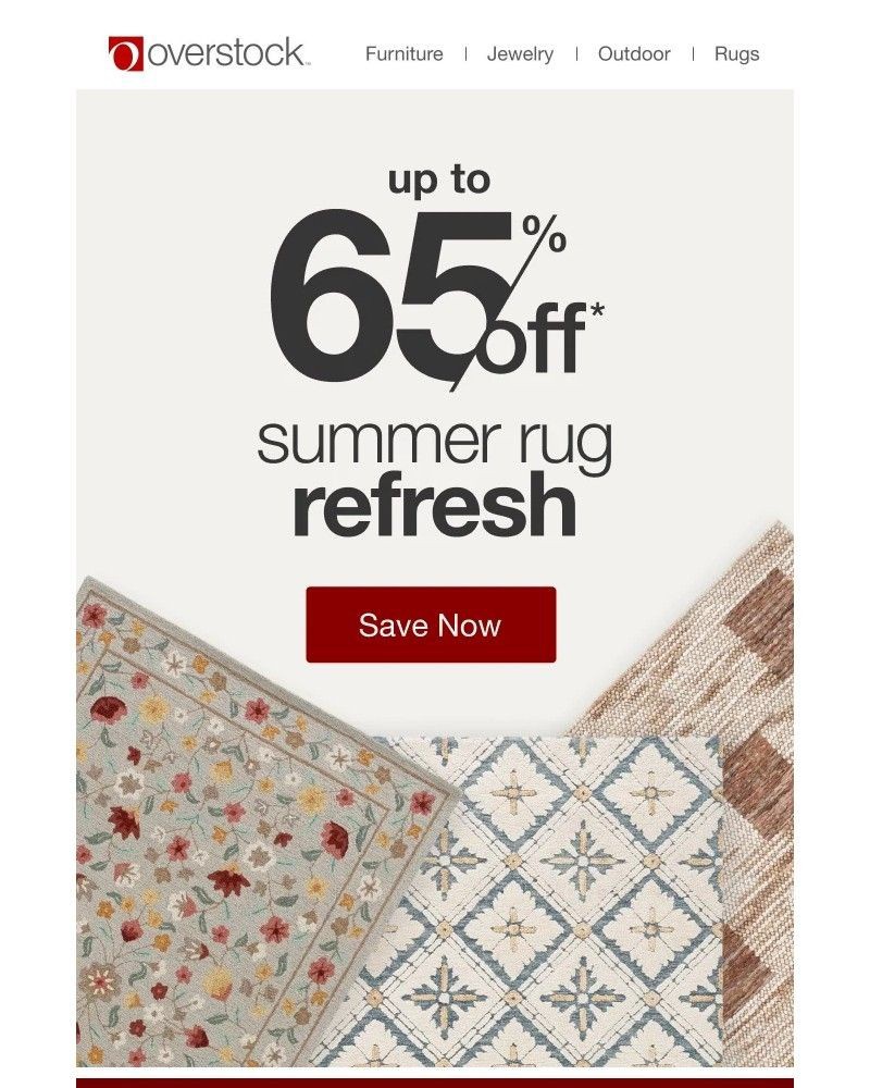 Screenshot of email sent to a Overstock Newsletter subscriber